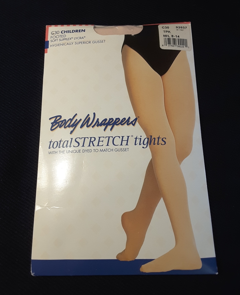 Body Wrappers totalSTRETCH tights Theatrical Pink Children's Size M/L 8-14